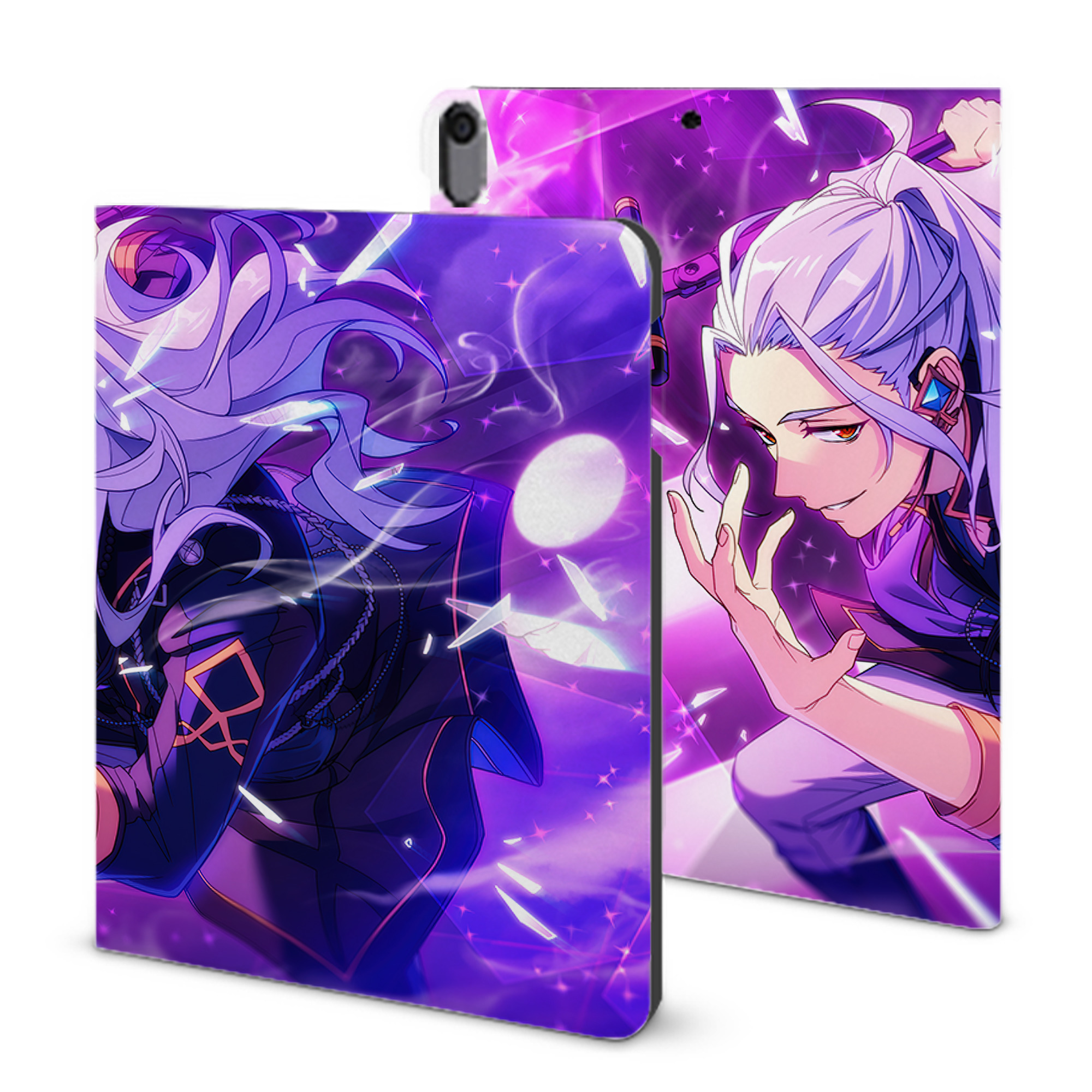 （画像用） あんさんぶるスターズ! Ensemble Stars IPad ケース ブック型 PUレザー TPU 耐衝撃 軽量 薄型 ペン収納なし 全面保護 IPad 各モデル対応